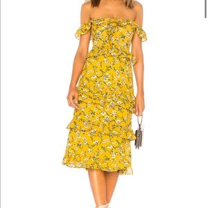 LILY DRESS IN YELLOW DOLLY FLORAL size XS